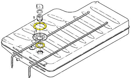 Cessna Fue Tank Adapter Gasket Diagram for MC0523531-MC0523532