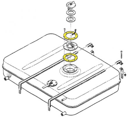 Cessna Fuel Tank Gasket Diagram for MC0426013-1 and MC0426013-2