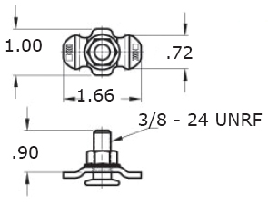 FE200744 Brownline Threaded Single Stud Fitting