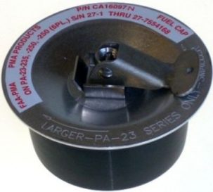 CA16097N Piper Fuel Cap, Thermos Type, FAA-PMA, PMA Products, McFarlane