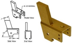 MC1414104-65 Cessna Seat Roller Housing, FAA-PMA, McFarlane MC141410465