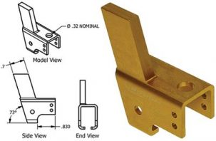 MC1414104-72 Cessna Seat Roller Housing, FAA-PMA, McFarlane MC141410472