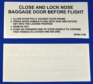 MC88451-002 Baggage Door Lock Kit, Piper, FAA-PMA Replacement MC88451002