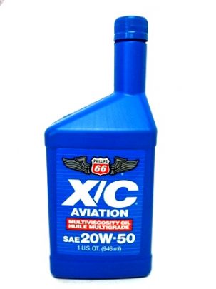 PHL-XC-20W50-CASE12 Phillips 66 20W50 XC Aviation Oil (Case of 12 Quarts)