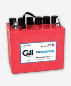G-25 Teledyne Gill Dry Charged Aircraft Battery 12 Volt