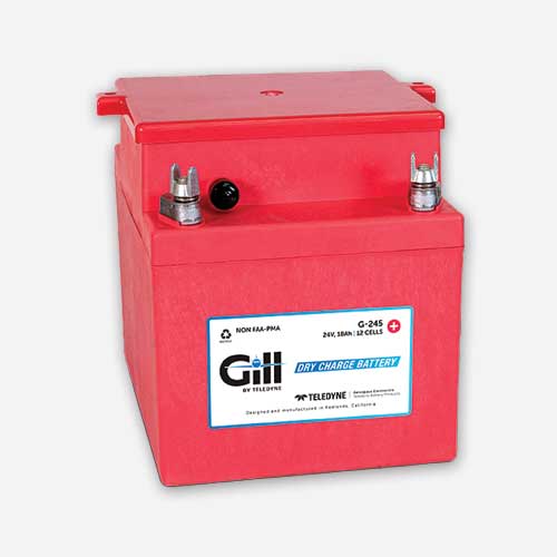 Teledyne Gill Dry Charged Aircraft Battery 24 Volt