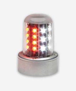 01-0790520-51 Red/White Split LED Aircraft Flashing Beacon/Anti-Collision Light (14 Volt) | Whelen Aerospace Technologies 90520 Series | McFarlane Aviation 01079052051