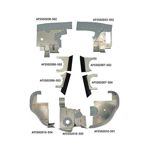 AA5A-BRCS Complete Aircraft Engine Baffle Kit (Bare Aluminum, Premium Cowl Saver Seals) | Airforms Inc., McFarlane Aviation AA5ABRCS