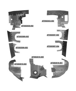 AA5A-BROR Complete Aircraft Engine Baffle Kit (Bare Aluminum, Orange Standard Seals) | Airforms Inc., McFarlane Aviation AA5ABROR