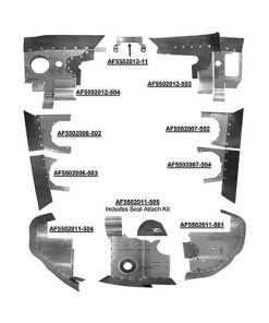AA5B-BRBL Complete Grumman Aircraft Engine Baffle Kit (Bare Aluminum, Blue Standard Seals) | Airforms Inc., McFarlane Aviation AA5BBRBL