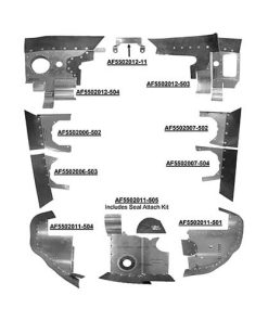 AA5B-PCBK Complete Grumman Aircraft Engine Baffle Kit (Powder Coat, Black Standard Seals) | Airforms Inc., McFarlane Aviation AA5BPCBK