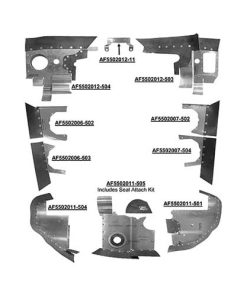 AA5B-PCOR Complete Aircraft Engine Baffle Kit (Powder Coat, Orange Standard Seals) | Airforms Inc., McFarlane Aviation AA5BPCOR