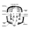 C150-6470PCOR Complete Cessna 150 Aircraft Engine Baffle Kit, Powder Coat with Orange Standard Seals | Airforms Inc. | McFarlane Aviation C1506470PCOR