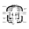 C150-7177PCBL Cessna 150 Aircraft Engine Baffle Kit, Powder Coat with Blue Standard Seals | Airforms Inc. | McFarlane Aviation C1507177PCBL