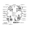 C152-8082PCOR Complete Cessna 152 Aircraft Engine Baffle Kit, Powder Coat with Orange Standard Seals | Airforms Inc. | McFarlane Aviation C1528082PCOR