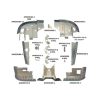 C172BC-PCOR Complete Cessna 172B/C Aircraft Engine Baffle Kit, Powder Coat with Orange Standard Seals | Airforms Inc. | McFarlane Aviation C172BCPCOR
