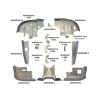 C172DEF-PCBK Complete Cessna 172D/E/F Aircraft Engine Baffle Kit, Powder Coat with Black Standard Seals | Airforms Inc. | McFarlane Aviation C172DEFPCBK