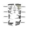 C172IKL68-M73-PCOR Complete Cessna 172I/K/L/M Aircraft Engine Baffle Kit, Powder Coat with Orange Standard Seals | Airforms Inc. | McFarlane Aviation C172IKL68M73PCOR