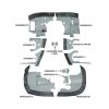 C172S-98045PCBK Complete Cessna 172R/S Aircraft Engine Baffle Kit, Powder Coat with Black Standard Seals | Airforms Inc. | McFarlane Aviation C172S98045PCBK