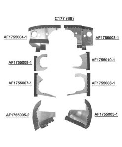 C177-68PCCS Complete Cessna 177 Aircraft Engine Baffle Kit, Powder Coat with Premium Cowl Saver Seals | Airforms Inc. | McFarlane Aviation C17768PCCS