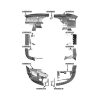 C177RG-7578PCBL Complete Cessna 177RG Aircraft Engine Baffle Kit, Powder Coat with Blue Standard Seals | Airforms Inc. | McFarlane Aviation C177RG7578PCBL