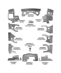 C182T-BROR Complete Cessna 182T Aircraft Engine Baffle Kit, Bare Aluminum with Orange Standard Seals | Airforms Inc. | McFarlane Aviation C182TBROR