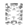 C182T-PCOR Complete Cessna 182T Aircraft Engine Baffle Kit, Powder Coat with Orange Standard Seals | Airforms Inc. | McFarlane Aviation C182TPCOR