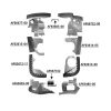 PA28140-64715PCBL Complete Piper PA-28-140 Aircraft Engine Baffle Kit, Powder Coat with Blue Standard Seals | Airforms Inc. | McFarlane Aviation PA2814064715PCBL