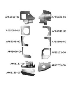 PA28235-BRBK Complete Piper PA-28-235 Aircraft Engine Baffle Kit, Bare Aluminum with Black Standard Seals | Airforms Inc. | McFarlane Aviation PA28235BRBK