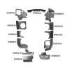 PA28236-PCOR Complete Piper PA-28-236 Aircraft Engine Baffle Kit, Powder Coat with Orange Standard Seals | Airforms Inc. | McFarlane Aviation PA28236PCOR