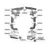 PA28R200-BRBK Complete Piper PA-28R-200 Aircraft Engine Baffle Kit, Bare Aluminum with Black Standard Seals | Airforms Inc. | McFarlane Aviation PA28R200BRBK