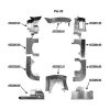 PA30-PCBK Complete Piper PA-30 Aircraft Engine Baffle Kit, Powder Coat with Black Standard Seals | Airforms Inc. | McFarlane Aviation PA30PCBK