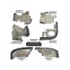 PA31325350-BRBK Complete Piper PA-31-350 Aircraft Engine Baffle Kit, Bare Aluminum with Black Standard Seals | Airforms Inc. | McFarlane Aviation PA31325350BRBK
