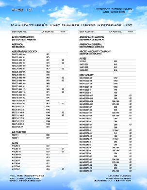 LP Aero Plastics Manufacturer's Part Number Cross Reference List